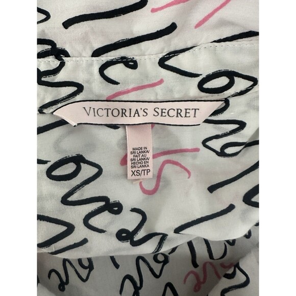 Victoria’s Secret Love Script Lounge Sleep Shirt XS Y2K - Picture 4 of 8